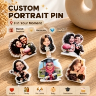 Magnet Pin Custom Portrait